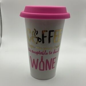 Glass coffee keeps me going until it’s acceptable to drink wine tumblr w lid mug